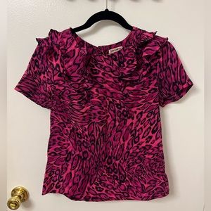 Juicy Couture pink leopard print top